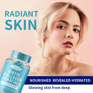 Bonbons vitaminiques au collagène multi marin de haute résistance Peptides de protéine de collagène halal végétalien Bonbons à la biotine pour les cheveux, la peau et les ongles - Product Image 3