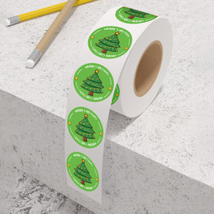 Rollo de pegatina redonda de Acción de Gracias con logotipo personalizado, vinilo impermeable, embalaje de regalo, pegatina <span class=keywords><strong>laber</strong></span> - Product Image 2