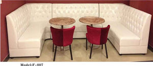 सस्ते कीमत उच्च वापस दौर घुमावदार कोने सोफे बूथ बैठने चमड़े रेस्तरां बूथ सोफे - Product Image 5