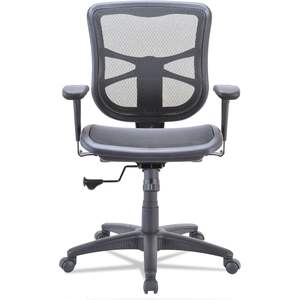 Silla Giratoria/Inclinable Alera ALE Serie Elusion con Respaldo Medio de Malla Transpirable, Color Negro, con Reposacabezas Ajustable para Oficina, Hogar u Hospital - Product Image 4