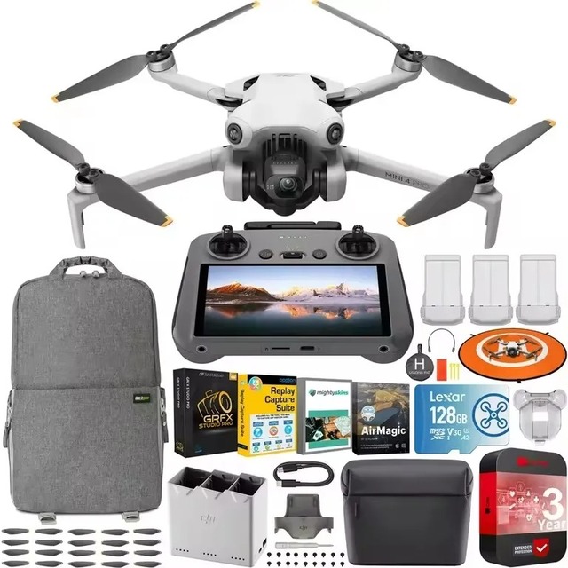 2026 NEW YX Authentic Mini 4 Pro Folding Drone with RC 2 Remote-Fly More Combo Plus 4K HDR Under 249g 3 Plus Batteries Bundle