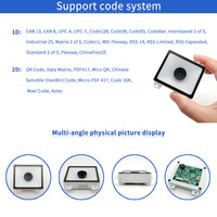 Lector de Códigos de Barras 2D con Cable USB TTL EMT8621A, Módulo Escáner de Códigos QR 1D Integrado, Producto en Stock