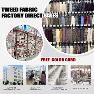 Len cối xay gió vàng chủ đề kiểm tra Tweed phong phú Cổ Phiếu vải cho quần áo túi phụ kiện và đồ chơi giao hàng ngay lập tức - Product Image 6