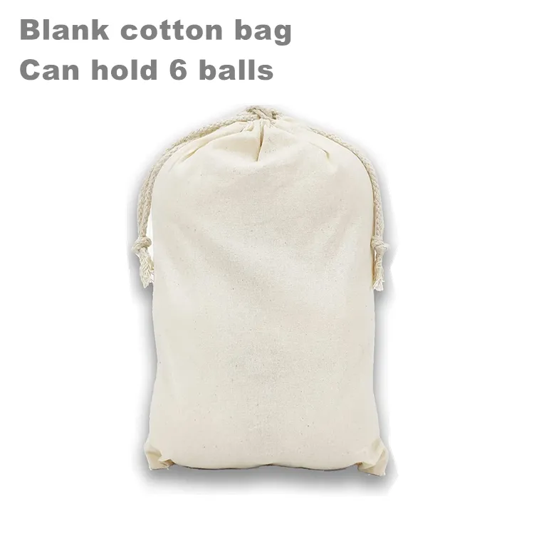 थोक 6 पैक पर्यावरण के अनुकूल कपड़े धोने ऊन ड्रायर गेंदों के साथ कपास बैग