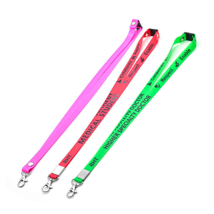 Silicone Rubber Strap Lanyard Keychain Promotional Carabiner for Various Sizes PET Sanitizer Bottles Image 2
