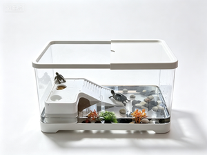 Meilleure vente : Mini aquarium de bureau tout-en-un avec lampe LED et filtre pour l'aménagement aquatique, idéal pour les poissons tropicaux et la décoration intérieure. - Product Image 5