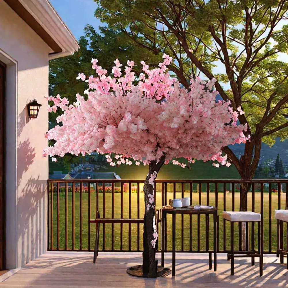Árbol de flor de cerezo artificial de interior para decoración, árboles artificiales para uso interior, árbol artificial de interior