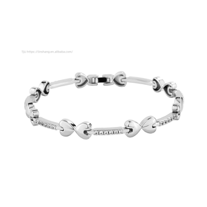 Tobillera Unisex Europea y Americana de 2MM con Cadena de Tenis, Incrustaciones de Cobre y Zirconia, Cierre de Caja, Diseño de Corazón, Tendencia de Verano, Venta al por Mayor - Product Image 3
