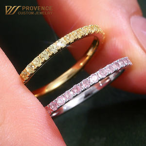 โรงงานขายส่ง รับสั่งทำ แหวนทองแท้ 18k 14k ดีไซน์ทันสมัย แหวนคู่ประดับแซฟไฟร์สังเคราะห์ สำหรับเป็นของขวัญคริสต์มาส - Product Image 1