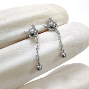 Style chaud petit diable pendentif chaîne boucles d'oreilles F136 titane boucles d'oreilles corps <span class=keywords><strong>Piercing</strong></span> bijoux mode bijoux sexe - Product Image 4