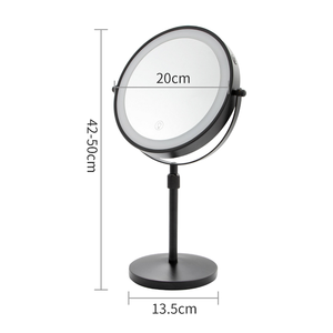 Şarj edilebilir 8 ''işıklı makyaj aynası 10X büyüteç makyaj masası aynası ile 3 renk LED işıkları dönebilir kozmetik Light up ayna - Product Image 5