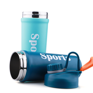600ML Custom Logo Protein Shaker Water Bottle 18/8 Stainless Steel <strong>Vacuum</strong> Insulated <strong>Flask</strong> with <strong>Plastic</strong> Ball for Outdoor Sports - Product Image 6