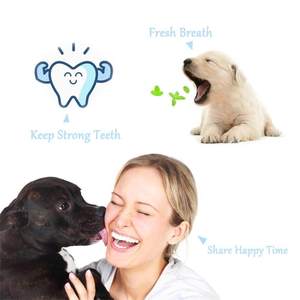 Toptan köpekler için üçlü kafa plastik Pet diş fırçası diş temizleme aracı - Product Image 5