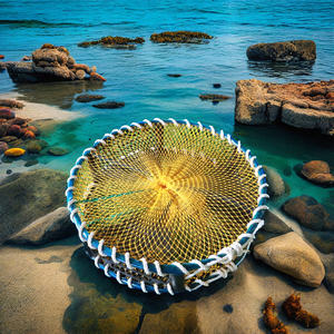 <span class=keywords><strong>Trois</strong></span> entrées grands pièges à <span class=keywords><strong>crabes</strong></span> piège pliable Portable pour <span class=keywords><strong>crabes</strong></span> appât homard écrevisse crevettes filet de poisson - Product Image 5