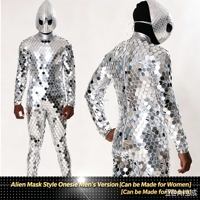 Costumes de performance commerciaux à effet miroir, costumes de danse laser, combinaisons à paillettes pour hommes pour boîtes de nuit et soirées