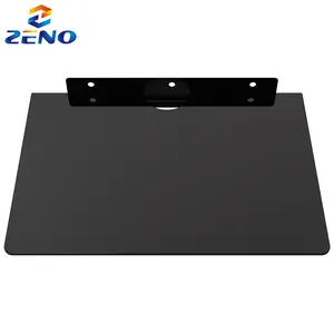 Floating Wall Mounted Shelf with Strengthened Tempered Glasses for DVD Players,Cable Boxes, Games Consoles, TV Accessories