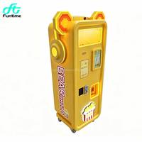 Distributeur automatique de pop-corn pour enfants FunTime Bear, fonctionnant avec des pièces de monnaie, machine à pop-corn commerciale automatique