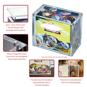 Boîte de protection en acrylique pour cartes <span class=keywords><strong>Pokémon</strong></span> avec couvercle magnétique, pour boîte d'entraînement Elite (ETB) personnalisée et boîte de boosters - Product Image 2