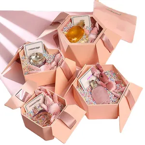 Cajas Personalizadas magnete confezione regalo all'ingrosso romantico regalo di san valentino confezione regalo a forma di cuore con nastro