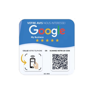 Carte de paiement NFC RFID en acrylique personnalisée, best-seller en Espagne, puce NTAG216, fréquence 13,56 MHz, pour commande en restaurant et usage commercial