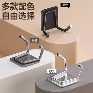 Stainless Steel Double <b>Hook</b> Wall Mounted Polished Finish Punch Free <b>Kitchen</b> Clothes Organizer Adhesive <b>Hook</b> - Product Image 2