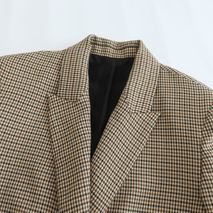 Blazer Donna PB&<span class=keywords><strong>ZA</strong></span> Autunno 2024 Nuova Moda a Quadri Doppio Petto Cappotto Vintage Manica Lunga con Tasche Capospalla Femminile - Product Image 3