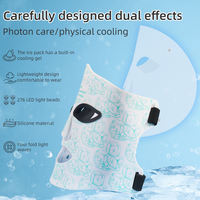 Masque LED de cryothérapie portable certifié CE, 4 modes d'éclairage, longueurs d'onde 460-850 nm pour stimuler le collagène, éliminer les taches brunes et améliorer la peau