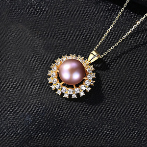 Collier pendentif en argent S925 avec perle d'eau douce pour femme, design rétro, chaîne claviculaire, bijoux de cou, vente en gros d'usine - Product Image 4