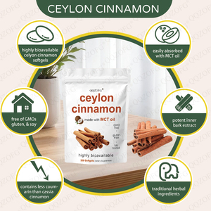 Offerta Speciale: Capsule di Cannella di Ceylon OEM, 300 Softgel con Olio MCT, Integratori di Cannella per Antiossidanti e Benessere - Product Image 3