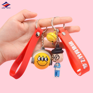 Longzhiyu พวงกุญแจพีวีซี17ปีที่กำหนดเองได้3D การ์ตูนน่ารักรูปสัตว์แมวโชคดีพวงกุญแจขายส่ง - Product Image 4