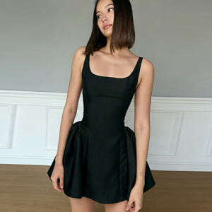 Vestido de Fiesta de Cumpleaños con Cuello Cuadrado, Escote Bajo, Estilo Real, Mini Vestido, Vestido de Gala para Adolescentes, Estilo Pequeño y Fragante, Vestido Corto - Product Image 2