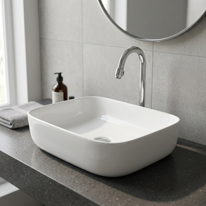 À vendre céramique blanc carré comptoir bassin porcelaine évier pour salle de bain cuisine salon - Product Image 2