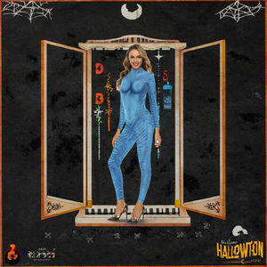 ชุดจั๊มสูทโพลีเอสเตอร์สีน้ำเงินรัดรูปสำหรับผู้ใหญ่ยูนิเซ็กซ์ ลายพิมพ์ดิจิทัล 3 มิติ สำหรับงานปาร์ตี้ฮาโลวีน คอสตูมภาพยนตร์และโทรทัศน์ ชุดแคทสูทเซ็กซี่ - Product Image 3