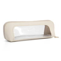 Étui à crayons transparent en PVC clair petits sacs à cosmétiques étuis à glissière sac de brosse de maquillage personnalisé