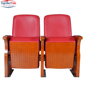 Muebles de Teatro Económicos de Cuero, Sillas de Teatro Clásicas, Sillón de Auditorio para Actuaciones y Salas de Reuniones - Product Image 2