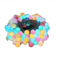 Guirnalda de Luces LED Suddus Globe para Exteriores, 100 Luces, Pantalla LED, Color Pastel