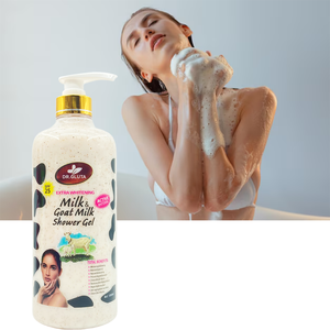 Vente en gros de gel douche blanchissant aux extraits de lait et lait de chèvre nettoyant pour le corps 1100ml pour une peau éclatante (bienvenue OEM/ODM) - Product Image 1
