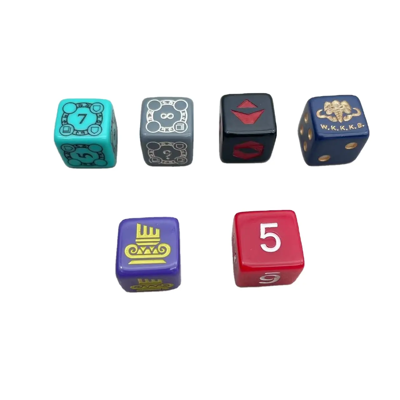 Dados personalizados D6 al por mayor dados de números de color Venta caliente dados personalizados para el juego