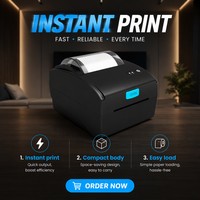 Imprimante d'étiquettes thermiques LAN ZJprinter 8610, imprimante de codes-barres, imprimante de bordereaux d'expédition, fonction de retour de papier 35-80 mm pour Android, iOS, Windows