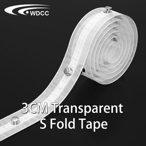 Transparent Polyester Fabric with 304 Stainless Steel <b>Hook</b> for Wave Fold <b>Curtain</b> Heading Tape - S-Fold <b>Curtain</b> Accessory - Product Image 2
