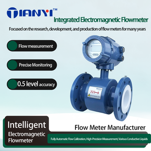 عداد تدفق رقمي لمعالجة المياه 4-20 مللي أمبير RS485، عدادات تدفق كهرومغناطيسية من الفولاذ المقاوم للصدأ للسوائل والطين - Product Image 2
