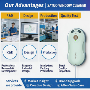 Robot de nettoyage de vitres intelligent carré, à nettoyage rapide et automatique, avec options multilingues, fonction N+Z Path et accessoires offerts - Ventes directes usine - Product Image 4