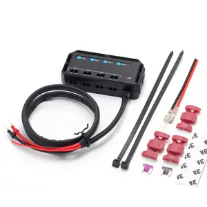 12V Motorcycle Power Supply Distributor 4 Output System Car Battery Protection Quick Connection Fuse Box W/led Indicator