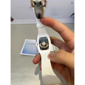 Reloj Mecánico Automático de Lujo y Exquisito 0701 con Movimiento Esqueletizado a Rayas, Correa de Goma, Brújula y Resistencia al Agua - Product Image 3