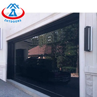 Puertas de Garaje Automáticas Inteligentes Wifi Premium ZHTDOORS de 8 x 7 Pies, Color Negro, para Casas