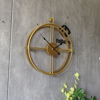 Jam Dinding Sederhana Nordic Kreatif 50X57CM Jam Besi Logam Ruang Tamu Modern Minimalis Jam Dinding Modern Dropshipping