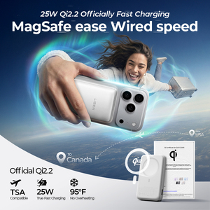 LISEN Qi2.2 25W <span class=keywords><strong>Chargeur</strong></span> Magnétique Portable Sans Fil 10000mAh Batterie <span class=keywords><strong>Externe</strong></span> à Charge Rapide pour <span class=keywords><strong>iPhone</strong></span> 16 17 Pro Max - Product Image 2