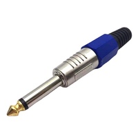 Longueur personnalisée Mono Large Two-Core Audio 6.5 Mixer Plug 6.35 pour adaptateur suisse Plug avec cuivre Contact ABS PC Housing Connectors
