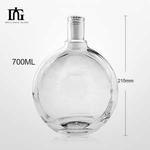 Frosted Screen Printing Round Shape 500ml Round Liquor Bottle for Whisky Rum Brandy Vodka <strong>Gin</strong> - Product Image 2