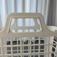 Panier de rangement en plastique de couleur personnalisée Conteneur de stockage des aliments Boîte Panier organisateur avec poignée